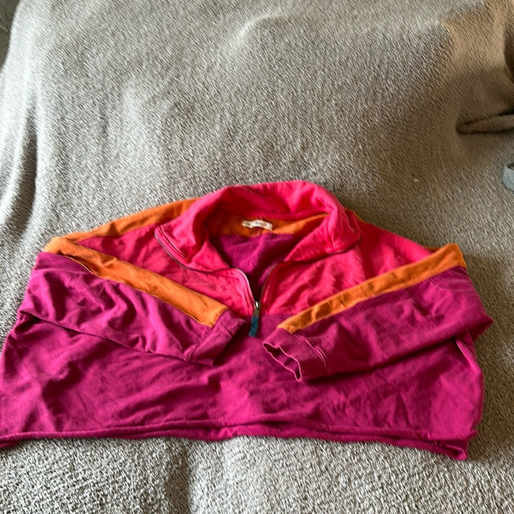 Natural Life cropped half zip sweatshirt size L